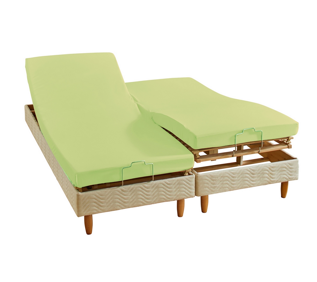 ENSEMBLE UNI COTON EXTENSIBLE ANIS 