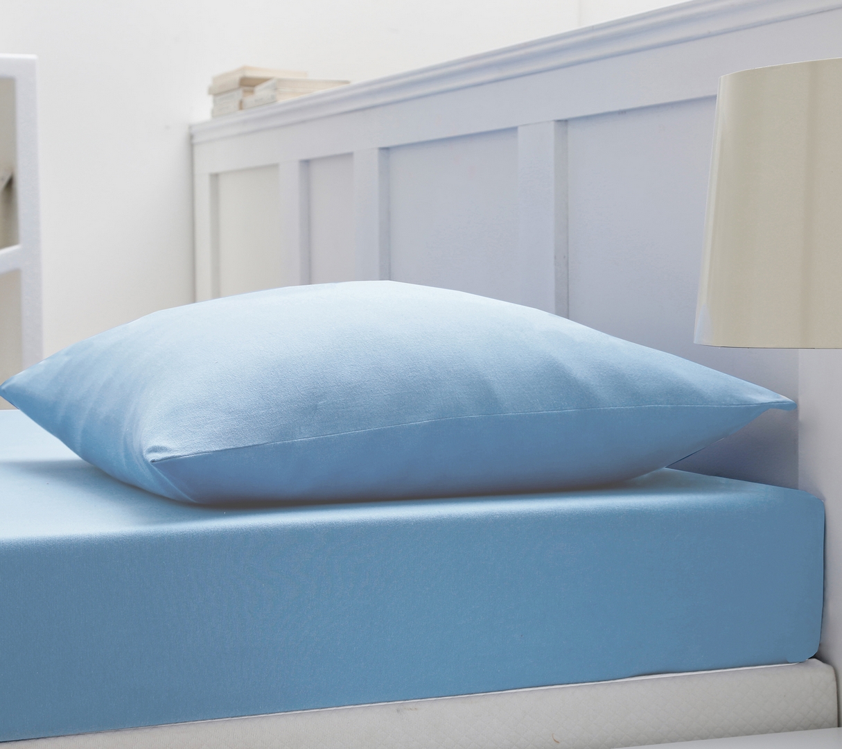 ENSEMBLE UNI COTON EXTENSIBLE BLEU CIEL 