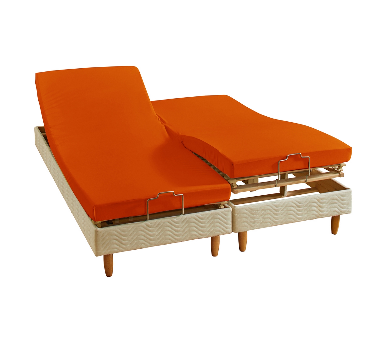 ENSEMBLE UNI COTON EXTENSIBLE ORANGE 