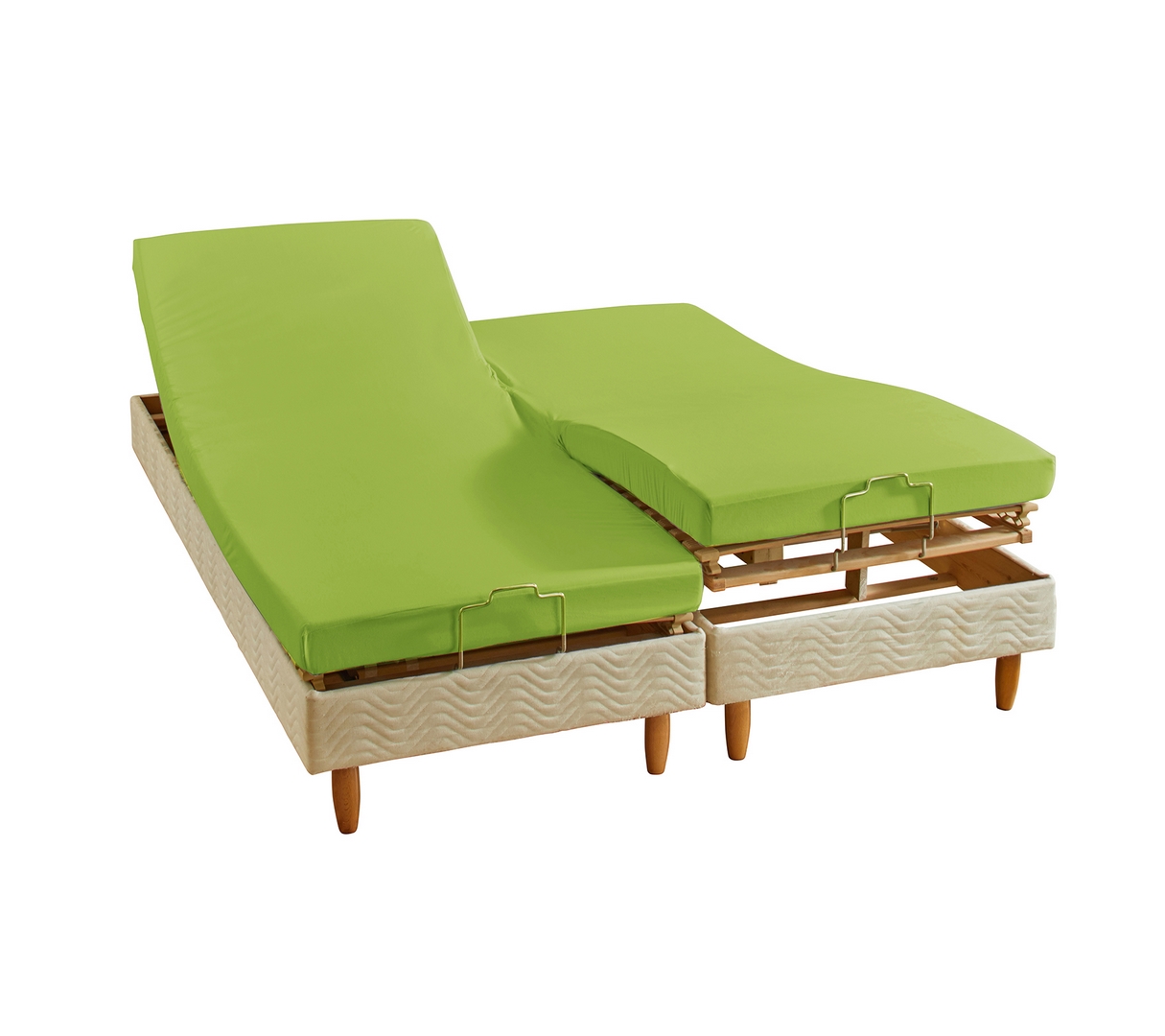 ENSEMBLE UNI COTON EXTENSIBLE POMME 