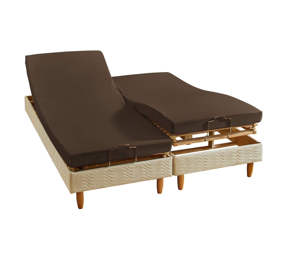 ENSEMBLE UNI COTON EXTENSIBLE EBENE 