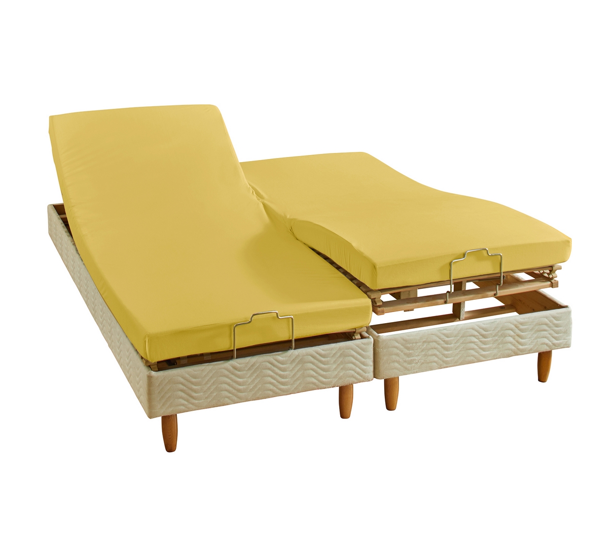 ENSEMBLE UNI COTON EXTENSIBLE CITRON 