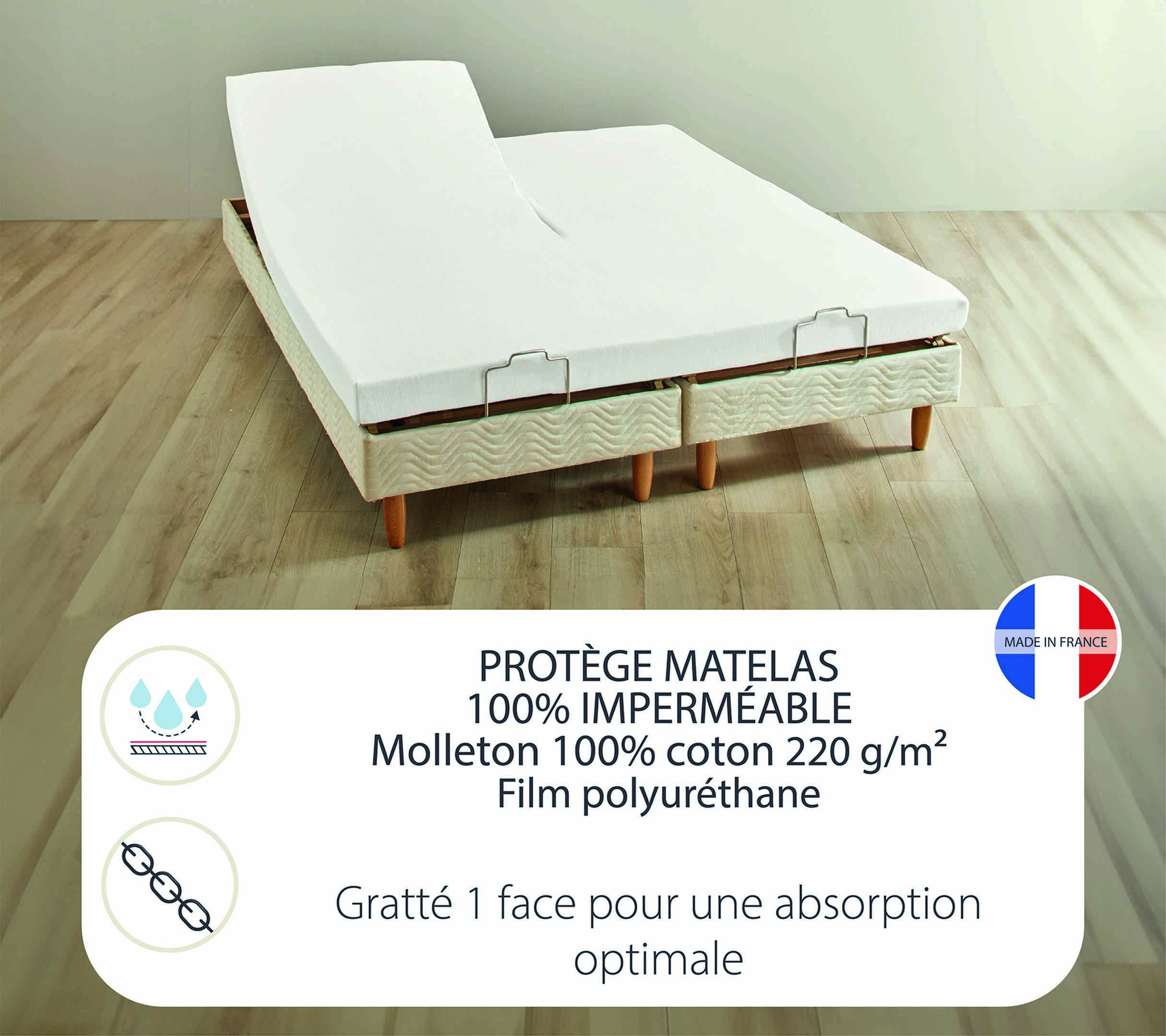 FORME HOUSSE 2 TETES UNI QUALITE CP22 BLANC 