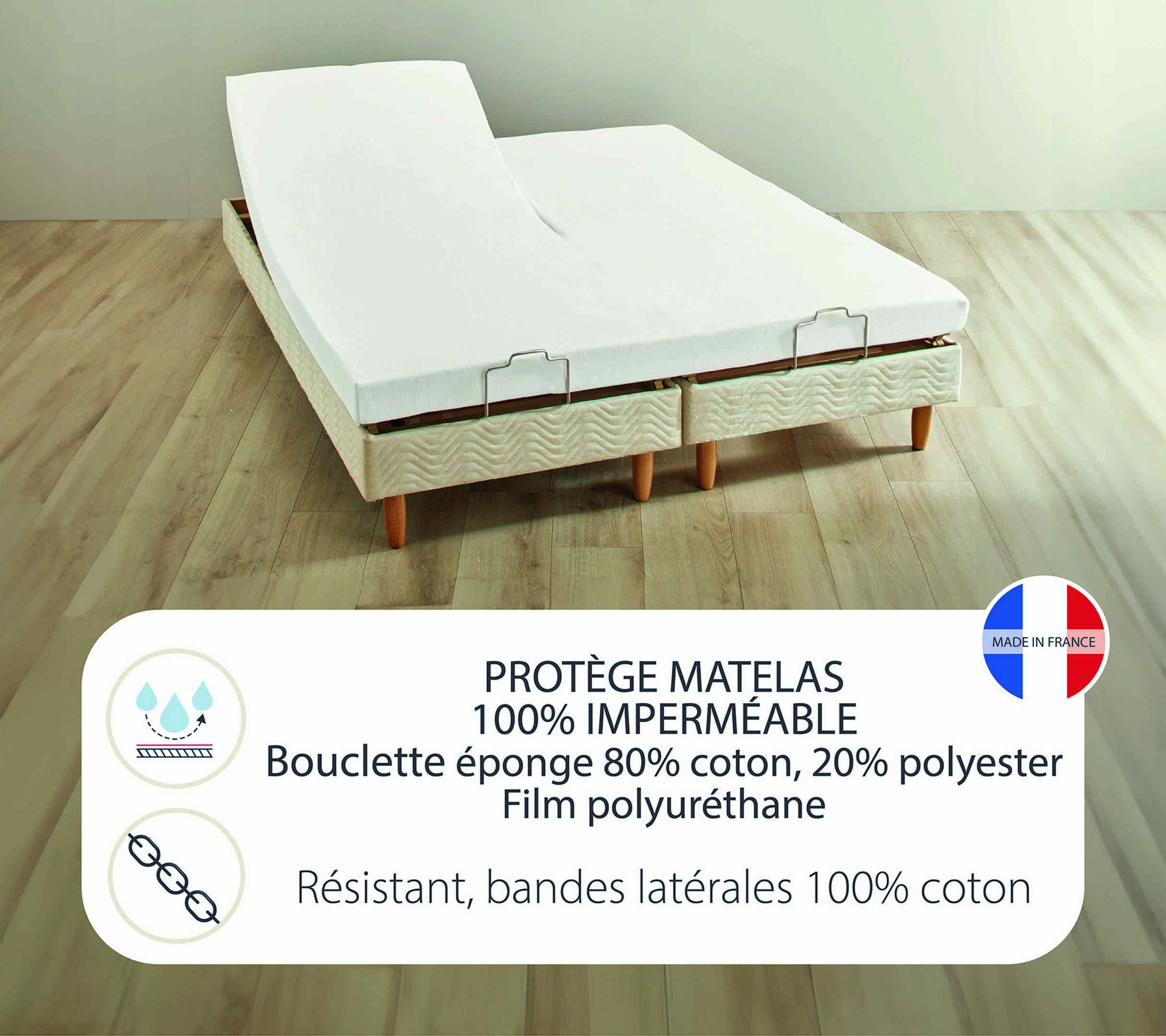 FORME HOUSSE 2 TETES UNI QUALITE CP30 BLANC 