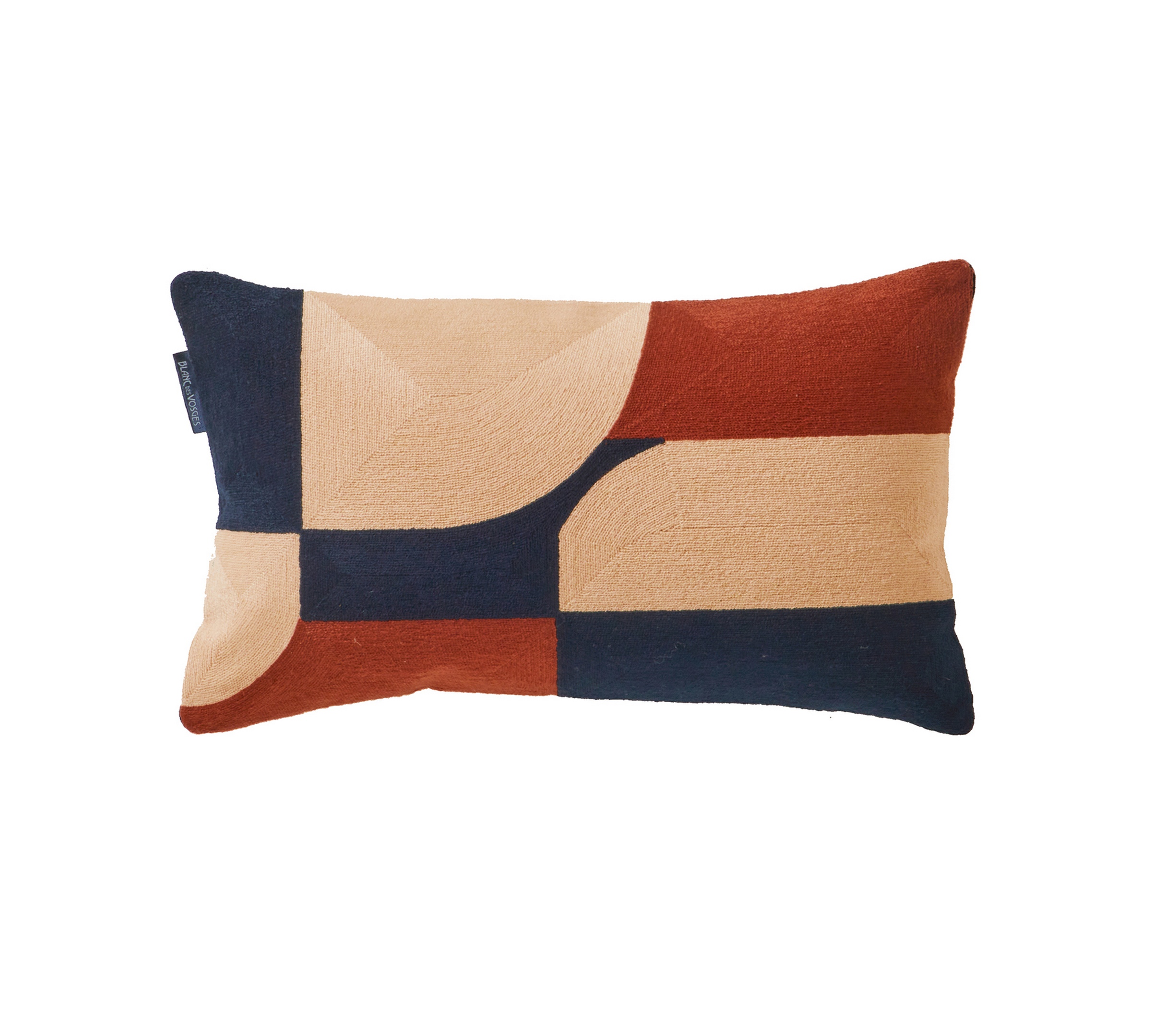 Coussin décoratif Graphico Terra Cota Blanc des Vosges 30x50